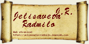 Jelisaveta Radmilo vizit kartica